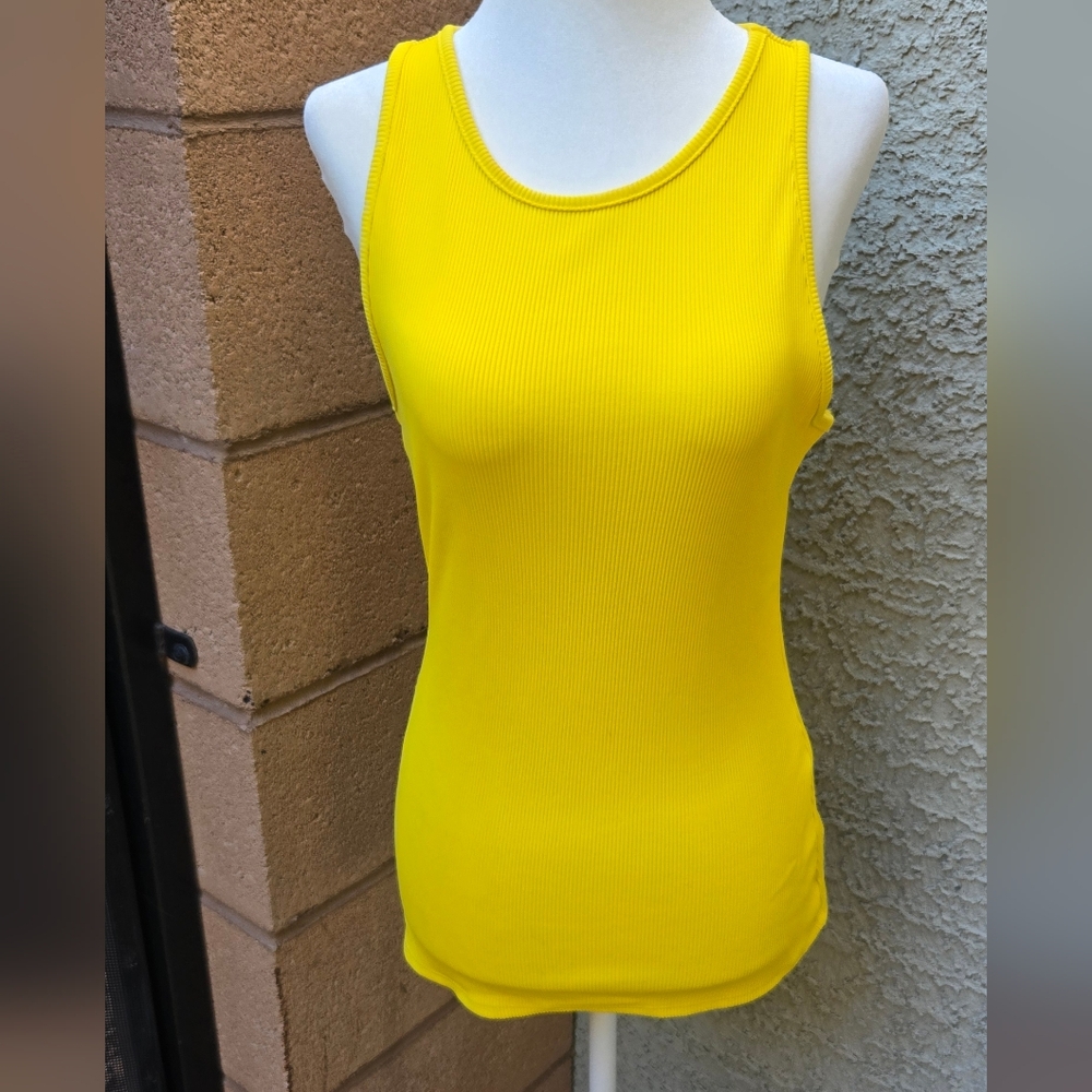 WHBM Forme Ribbed Yellow Tank - Picture 2 of 9